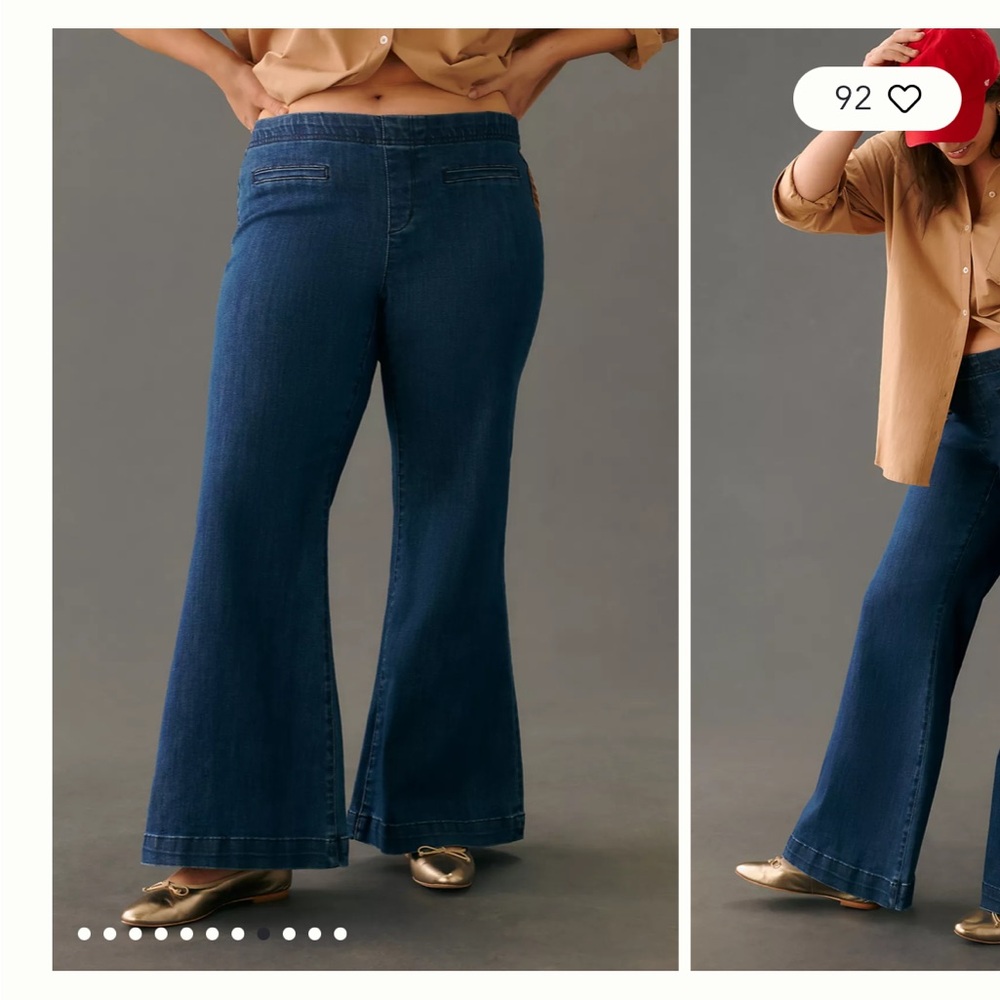 Pilcro by Anthropologie high rise pull-on retro flare jeans plus size 22w - Picture 2 of 8